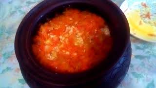 гороховый суп в горшке в духовке