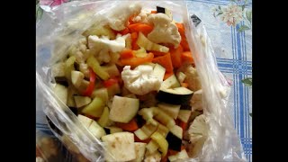 Заготовки на зиму Заморозка овощей для рагу и супа