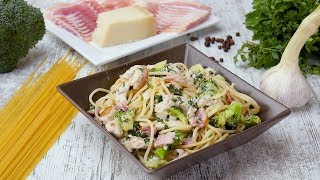Спагетти с курицей и брокколи - Рецепты от Со Вкусом