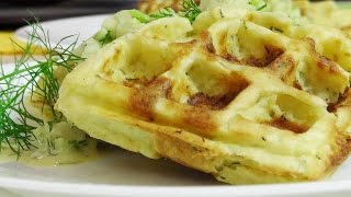 Картофельные вафли с курицей в электровафельнице GF-020 Waffle Pro