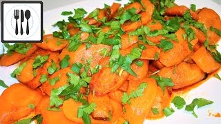 Простой рецепт Моркови на гарнир по-Турецки. ПП рецепт. Закуска из моркови с оливковым маслом.