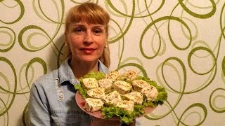 Рулет из лаваша с крабовыми палочками - быстрая и вкусная закуска