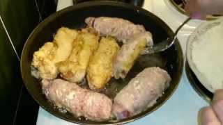 Мясной рулет Отбивные из свинины на сковороде Рецепт из мяса как приготовить блюдо вкусно ужин