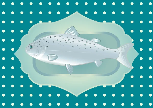 Рыба на блюде — стоковый вектор