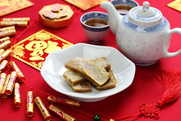 Nian Гао, китайский рисовый пирог нового года — стоковое фото