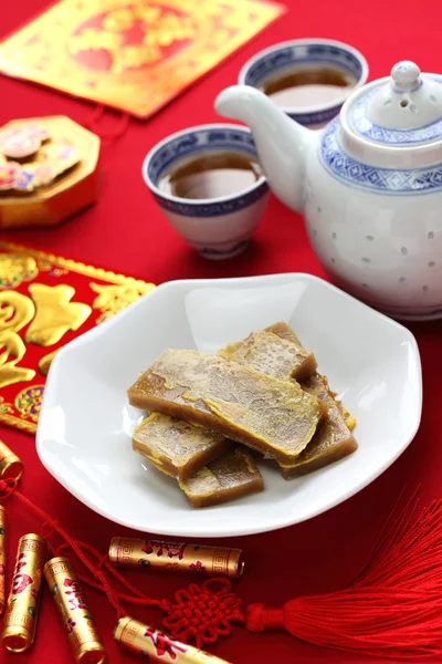 Nian Гао, китайский рисовый пирог нового года — стоковое фото